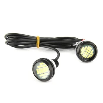 1 Pár/12V 15W DRL Biztonsági LED-es Nappali menetjelző Fény Spotlighting Eagle Eye Autó Lámpa