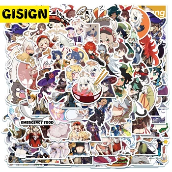 10/30/50Pcs Genshin Hatása Anime Matricák Laptop Gördeszka Gitár poggyászkocsi Graffiti Rajzfilm Vízálló Matrica Gyerekeknek Játékok