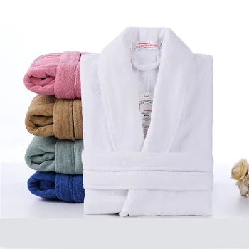 100% Pamut Toweling Frottír Köntös Unisex szerelmeseinek Puha fürdőköpeny Férfiak, mind a Nők Nightrobe Hálóruha Férfi Alkalmi Haza Fürdőköpeny