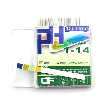 100-as PH-Teszt Csík Laboratóriumi Háztartási Medence PH Teszt Papír PH1-14 Teszt Csík Víz Nyál, Vizelet Vizsgálat Mérési
