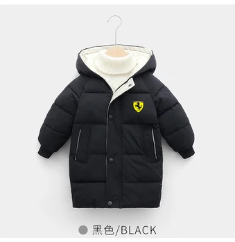 2022 Új Ferrari Gyermek Kabát Téli Fiúk, Lányok Tiszta Pamut Kabát Megvastagodott Meleg Hosszú Kabát Közvetlen Értékesítés