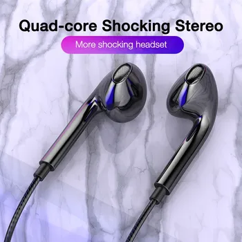 3,5 mm-es Vezetékes Fejhallgató Bass Fülhallgató Sztereó Fülhallgató Zene Sport Gaming Headset mikrofon A Xiaomi IPhone 11 Fülhallgató