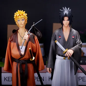 31CM Naruto Sasuke Kimonó Naruto Figura Aranyos Anime Ábra Anime Gyermekek Ajándékok Sasuke
