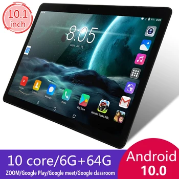 4G Okos pad 10.1 hüvelykes tablet PC 6 GB RAM, 64 GB ROM 1280*800 lap IPSl SIM-Kártya 4G LTE FDD Wifi Android 10.0 10.1 tablet