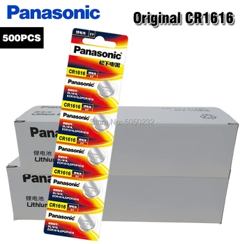 500PCS Panasonic 100% Eredeti CR1616 Gombot Cella Akkumulátor Nézni Autó Távoli Kulcs cr 1616 ECR1616 GPCR1616 3v Lítium Elem