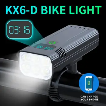5200 mah Kerékpár Lámpa USB Újratölthető Fényszóró Alumínium LED Vízálló Kerékpár Lámpa Első Világítás Kerékpár Kiegészítők