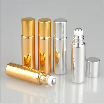 5ML Fém roll újratölthető palack illóolajok roll üveg Parfüm üveg kozmetikai konténer krém porlasztó Dropshipping