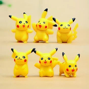 6db/sok Takara Tomy Pokemon Ábra Játékok PVC Pikachu akciófigurák Modell Gyűjtemény Játék a Gyermekek Karácsonyi Ajándékok, Játékok