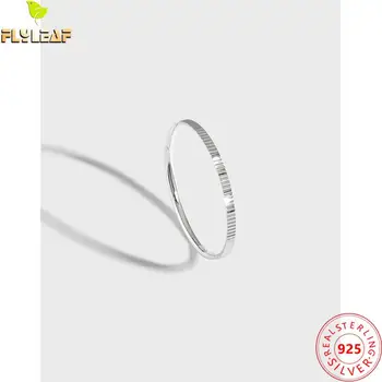 925 Sterling Ezüst Felszerelés Felület Finom, Fényes Nyitva Gyűrűk Nők Minimalista stílus a Nők DIY Finom ékszerek