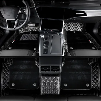 A Flash Mat Bőr Autó Szőnyeg Illik LHD/RHD A Volkswagen VW Tayron /Taos 2019 2020 Év Egyéni Auto Láb Párna Autó