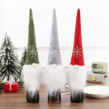 A Gnome Karácsonyi Boros Üveg Fedelét Boldog Karácsonyi Dekoráció az Otthoni 2021 Karácsonyi Dísztárgyak, Karácsonyi Ajándékok, Boldog Új Évet 2022