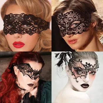 A Nők, Szexi, Fekete Csipke Maszk Álarcosbál Szem Maszk Fesztivál Halloween Cosplay Maszkot Tartozékok