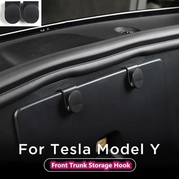 A Tesla Model Y 2020 2021 Első Láda Tároló Horog Anti Lengő ABS Medál Külső Funkcionális Módosítás Autó Tartozékok
