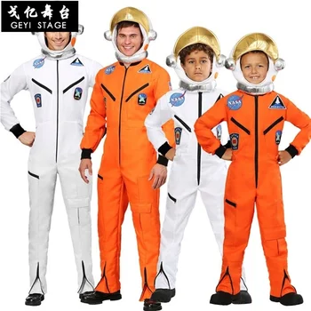A ruhát, A Férfiak Felnőtt Plus Size Űrhajós Jelmez fehér Pilóta Jelmezek 2021 Új Érkezés Halloween Jelmez Egy Darab Kezeslábas
