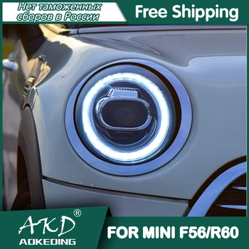 Autó Stílus Fényszórók MINI F56 LED Fényszóró 2014-2020-As F55 F57 Fejét, Lámpa, DRL Jelet a Projektor Lencse Autóipari Accessori