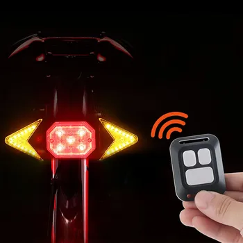 Bicikli hátsó Lámpa irányjelző Vezeték nélküli Távirányító Mountain Bike Lámpa USB Újratölthető Kerékpár Villogó Lámpa