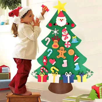 DIY Éreztem, karácsonyfa, Mikulás, Karácsony, Dekoráció, Otthon Új Év Noel Natal Karácsonyi Dísz arbol de navidad Gyerekek Ajándék
