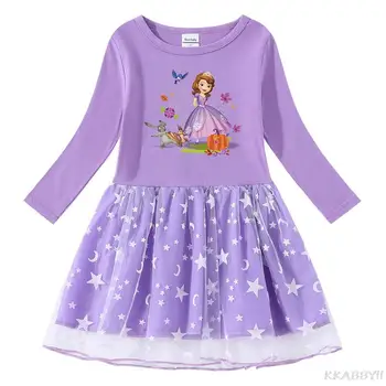 Disney Sofia Lány ruha Hercegnő Ruha, Hosszú ujjú gyerek lány ruha gyermek ruha