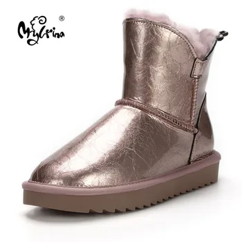 Divat Boka Hó Csizma Női Ausztrália Természet Gyapjú Classic Női Csizma Téli Női cipő