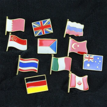 Divat Klasszikus Globális Országok Kanada, Ausztrália, Egyesült Államok, Dél-Korea Lengyelország Zászló Bross Inget Kis Kiegészítők