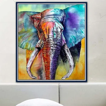 Elefánt 5D DIY Gyémánt Festmény keresztszemes Készletek Teljes Gyémánt Hímzés Európa lakberendezési Kerek Gyakorlat Mozaik Kézműves Ajándék
