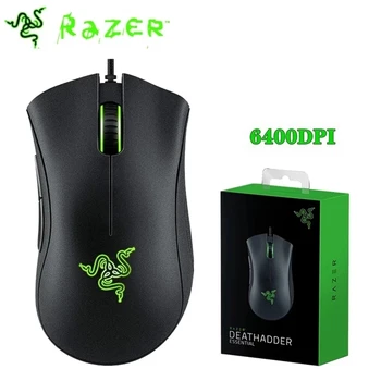 Eredeti Razer DeathAdder Alapvető Vezetékes Gaming Mouse Egér 6400DPI Optikai Érzékelő 5 Függetlenül Gombok A PC Gamer Laptop