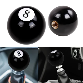 Fekete 8-Ball Sebességváltó Gomb / Rövid váltó Gomb 3 Adapter Univerzális Autó Akril SFN090