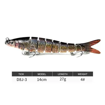 Halászati csalit mesterséges hajtókar csali swinger halászati eszköz, bütykös hal, 8 szegmens 13.7 cm 27 g csali csuklós nehéz a csali