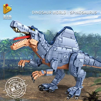 Hatalmas dinoszaurusz modell építőkövei fiú összeszerelés játék előny intelligencia szülinapi ajándék 6-8-12 éves felett