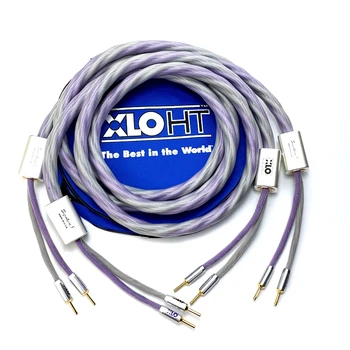 Hi-end XLO Aláírás 3 Hangszóró Kábel 6N Tiszta Réz Biwire HiFi Audio Vonal Banán & Spade Csatlakozó