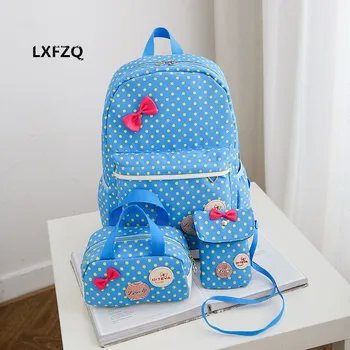Hátizsák lányoknak 3 db iskolai táskák mochilas escolares infantis Hátizsákok serdülő lány pillangó gyermek hátizsák