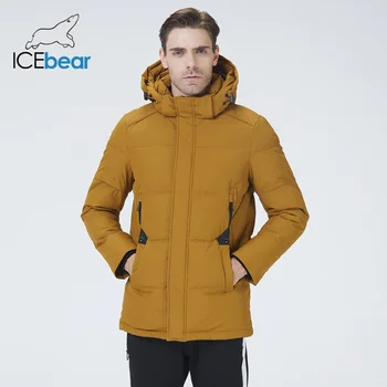 ICEbear 2021 új téli férfi kapucnis kabát vastag, meleg férfi kabát márka férfi ruházat MWD20856I
