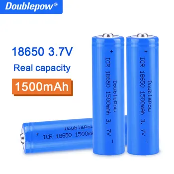 Igaz kapacitás 100% - ban új, eredeti Doublepow 18650 3,7 v 1500mah 18650 újratölthető lítium akkumulátor elemekre