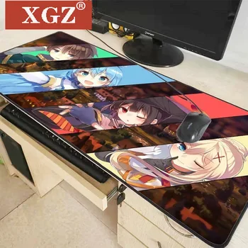 Japán Anime Konosuba Megumin Nagy Egér Pad Gumi PC Számítógépes Játékok Asztal ,40x90cm LOL Cs DOTA2 Seaming