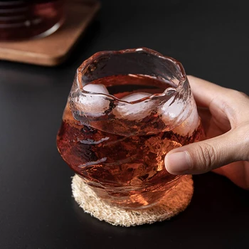 Japán Kézzel Kalapált Whiskys Üveg, hőálló pohárban Italt Whisky Kristály Boros Pohár xobw