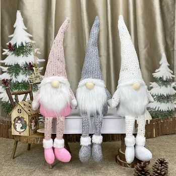Karácsonyi Hosszú Lábú Santa Gnome Plüss Baba Dísz Karácsonyi Manó Játékok Holiday Home Party Dekoráció Gyerekek Ajándékot 2022