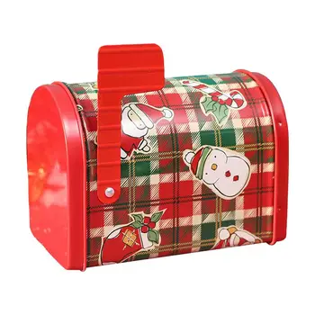 Karácsonyi Hóember Mikulás Elk Postafiók Ajándék Doboz Piros Karácsonyi Levelet Postára Dekoratív Tároló Doboz A Cookie-K Cukorka C