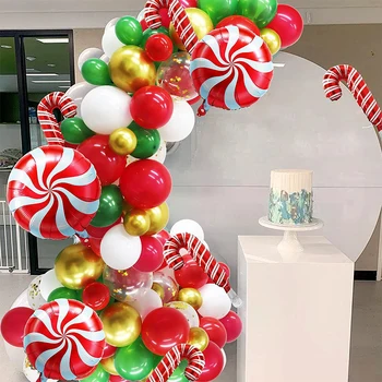 Karácsonyi Léggömb Garland Arch kit Boldog Karácsonyi Dekoráció Az Otthoni 2021 Navidad Karácsonyi Díszek Boldog Új Évet Lufi 2022