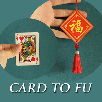 Kártya Fu Színpadi Trükkök, Illúziók Közelről Mágikus Kellékeket Kártya Azonnal Megváltozik Egy Kínai Fu Medál Vicces Trükk