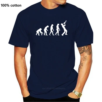 Legújabb Célja, Rövid Ujjú biopamut Vicces Trombita Evolúció Férfi t-shirt Férfi póló Olcsó Nagykereskedelmi