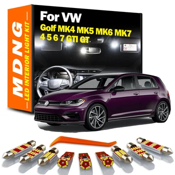 MDNG Canbus LED Lámpa Készlet Volkswagen VW Golf MK4 MK5 MK6 MK7 4 5 6 7 GTI GT Térkép Kupola Csomagtartóban Lámpa Autó Tartozékok