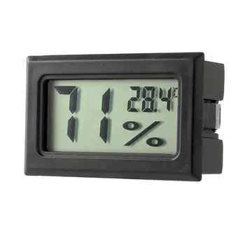 Mini Digitális LCD Hőmérséklet-Érzékelő Páratartalom Mérő Hőmérő Páratartalom-Mérő Műszer Fehér/Fekete
