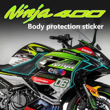 Motoros Szénszálas Matrica Védőfólia Vízálló Naptej Test Dekoráció Módosítás a Kawasaki Ninja 400