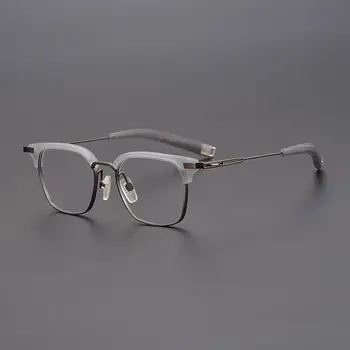 Márka Tervező Férfiak Szemüveg Keret, Magas Minőségű Titán-Acetát Kézzel Készített Szuper Könnyű, Nagy Szemüveg Nők Rövidlátás Szemüveg