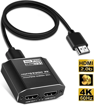 Navceker HDMI Splitter 1x2 1080P 4K HDMI Splitter 1 2 2 Port HDMI Erősítő HDMI Kábel Elosztó 2.0 HDTV PS4 PS5 Xbox