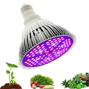 Nő LED Fény Teljes Spektrumát 3W 5W 10W 30W 50W 80W E27 Piros Kék UV IR Növekvő Lámpa Beltéri Hidrokultúrás Növényeket Üvegházban