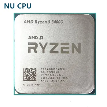 R5 3400G AMD Ryzen 5 3400G R5-3400G 3.7 GHz-es Quad-Core Nyolc Szál 65 w-os CPU Processzor YD3400C5M4MFH Socket AM4