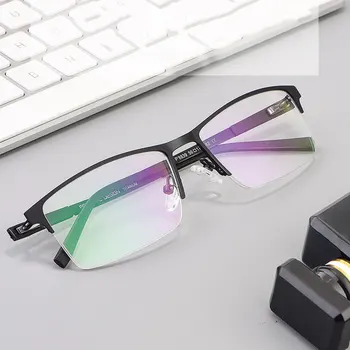 Szuper Könnyű Ötvözet Váz Glassses A Férfi Fél Felni Gyönyörű Alkalmi Keret Üzleti Stílusú Optikai Szemüveg