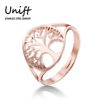 Unift Élet Fája, Rozsdamentes Acél Gyűrű, A Nők, a Wicca Etnikai Amulett Ékszer Comfort Fit Zenekar Valentin Napi Ajándékok