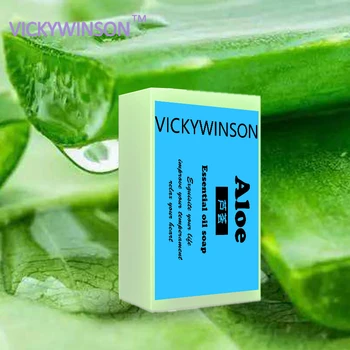 VICKYWINSON Anti-akne ellenes pattanásos bőr fogfehérítés egészségügyi növényi természetes, kézzel készített szappan aloe vera szappan 50